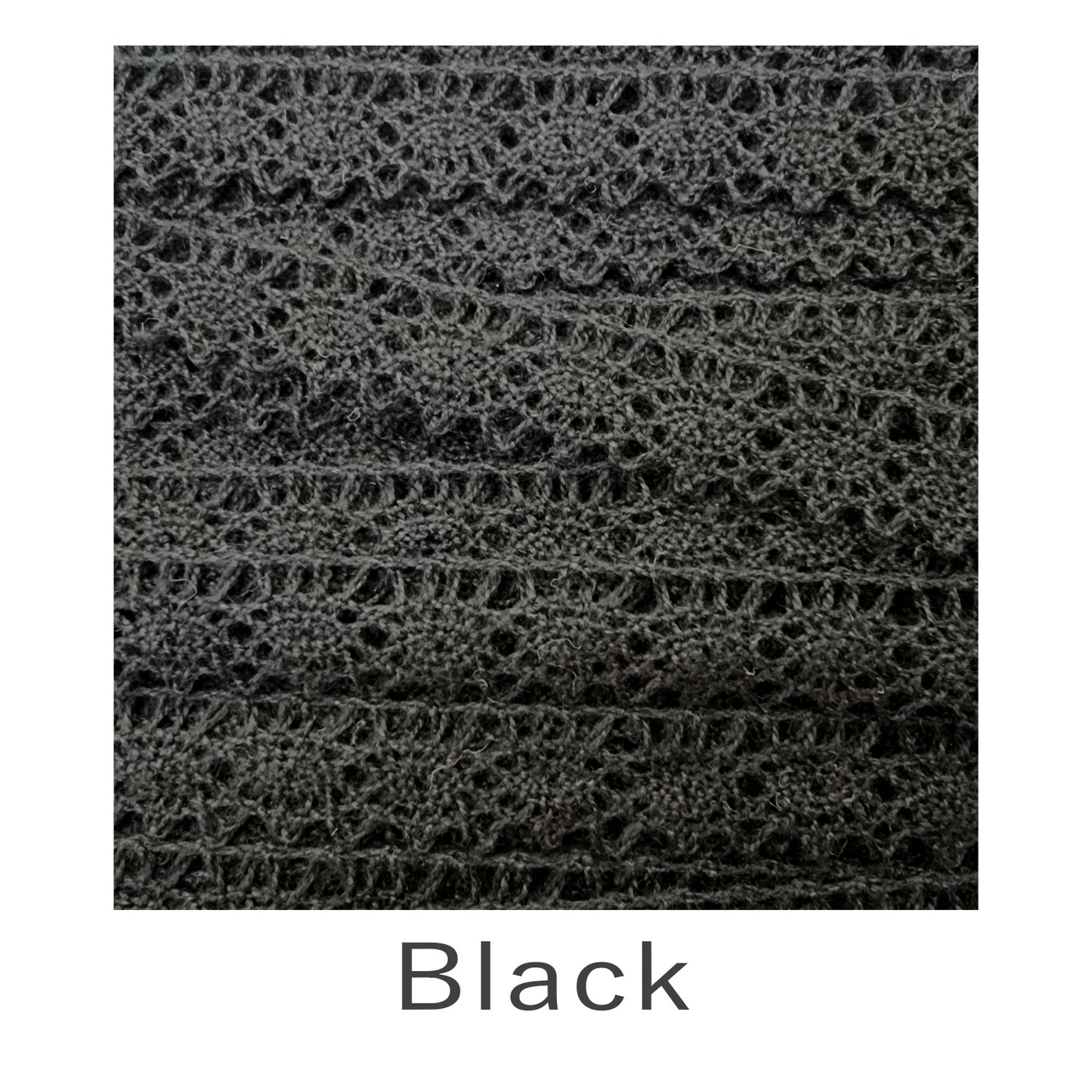 12mm Cotton Lace Trim Black