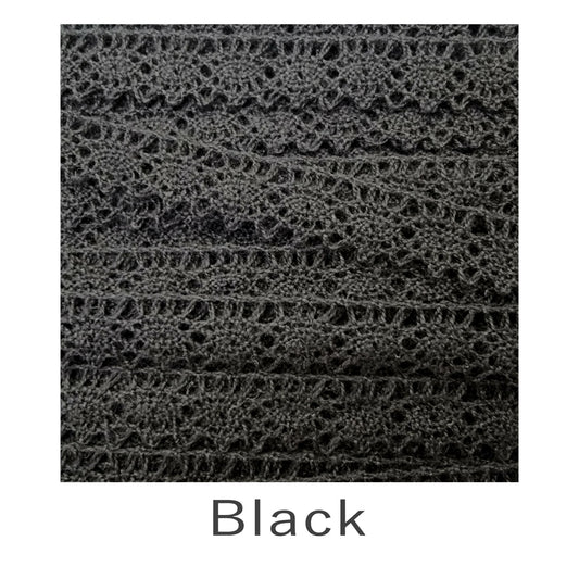 12mm Cotton Lace Trim Black