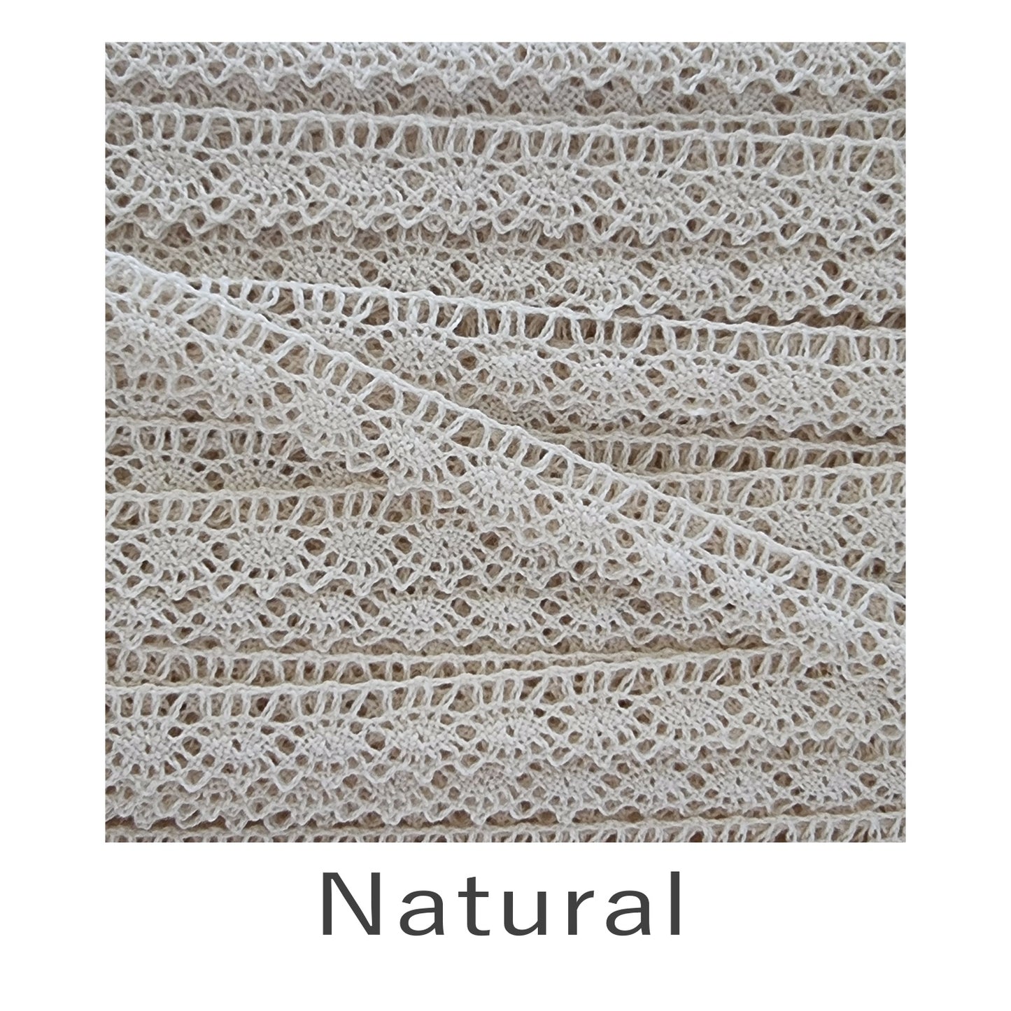 12mm Cotton Lace Trim Natural