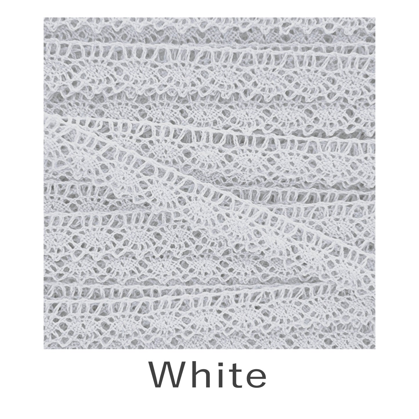 12mm Cotton Lace Trim White
