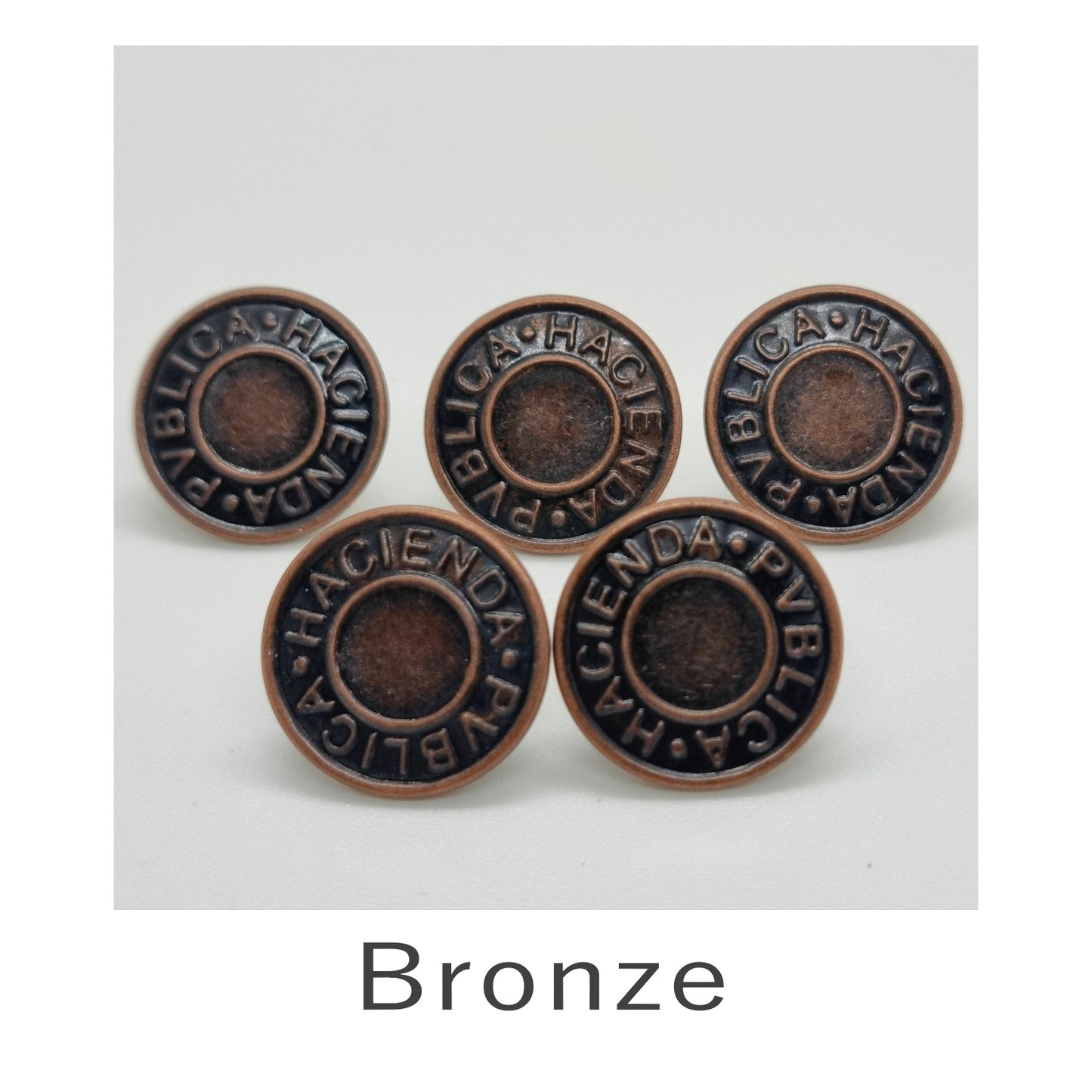 17mm Jeans Button Metal Bronze