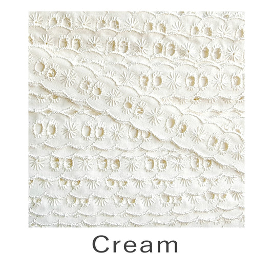 20mm Broderie Anglaise Insertion Eyelet Lace Cream