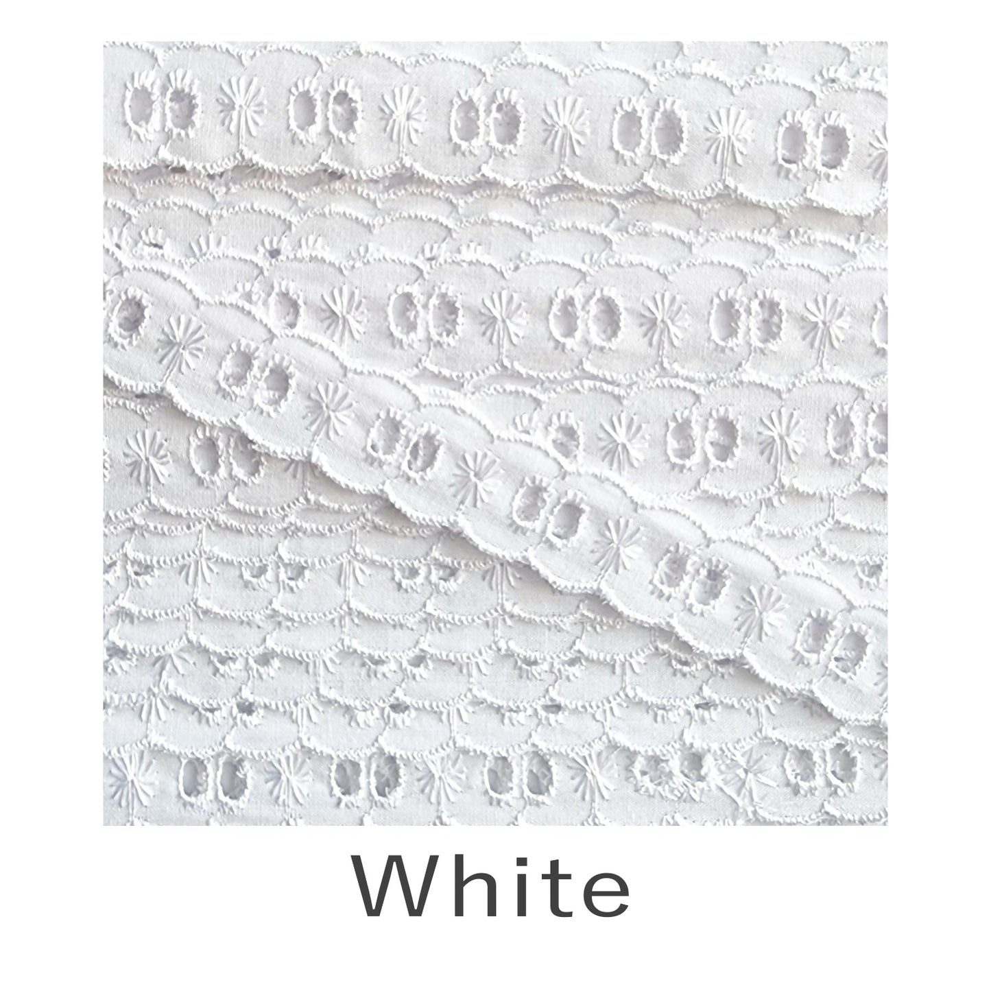 20mm Broderie Anglaise Insertion Eyelet Lace White