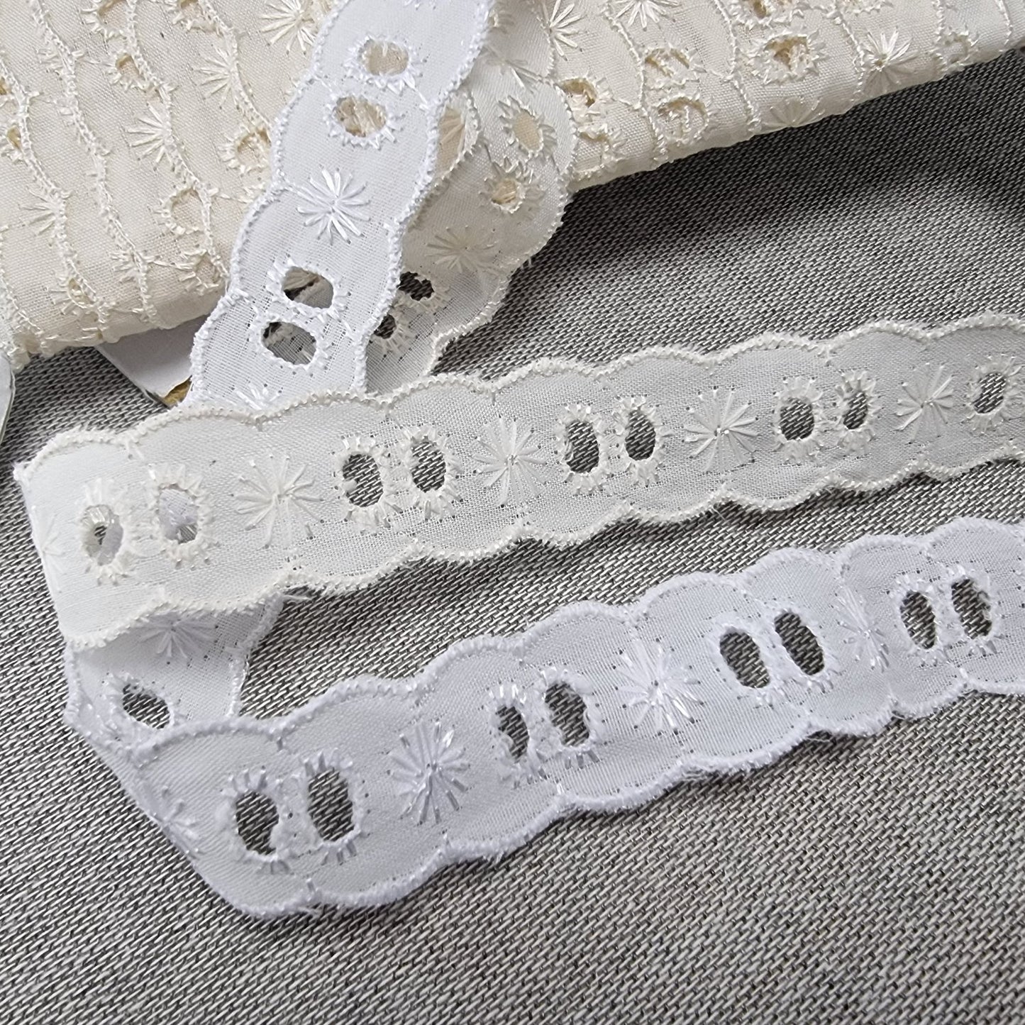 20mm Broderie Anglaise Insertion Eyelet Lace