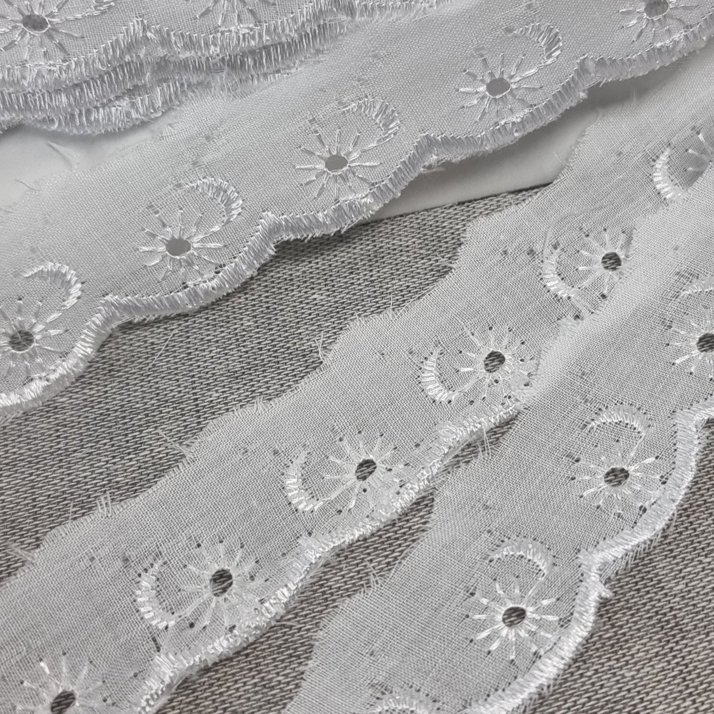 25mm Broderie Anglaise Flat Trim