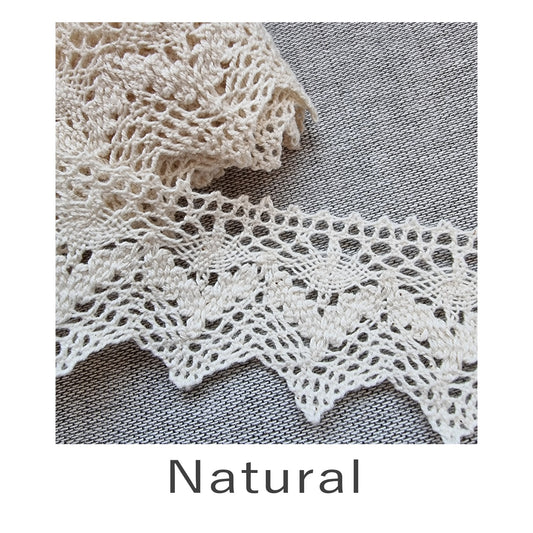 40mm Cotton Lace Natural