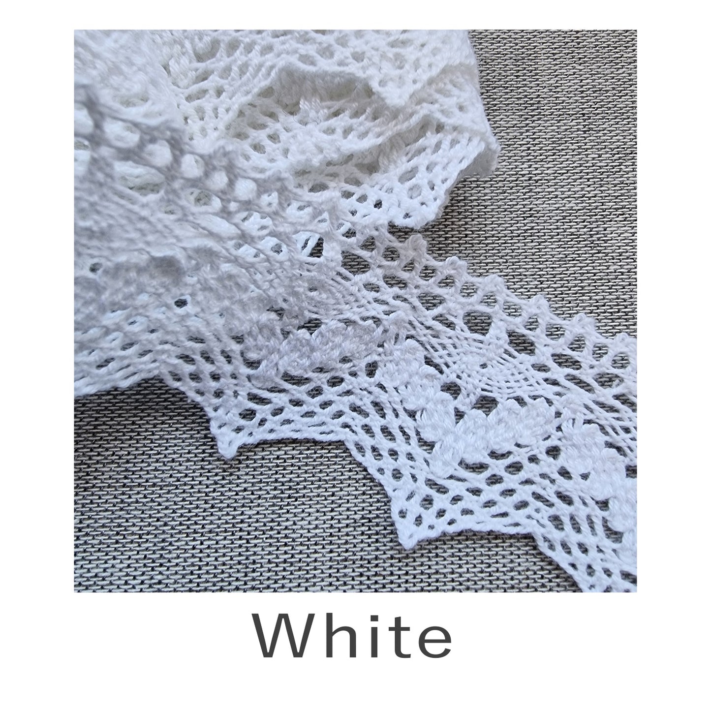 40mm Cotton Lace Natural
