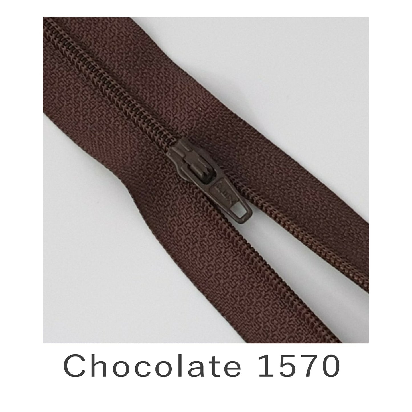 Closed End Zip Chocolate 1570