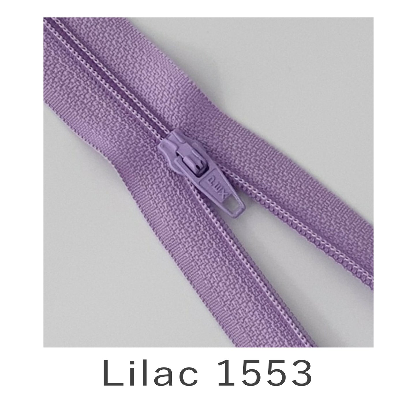 Closed End Zip Lilac 1553