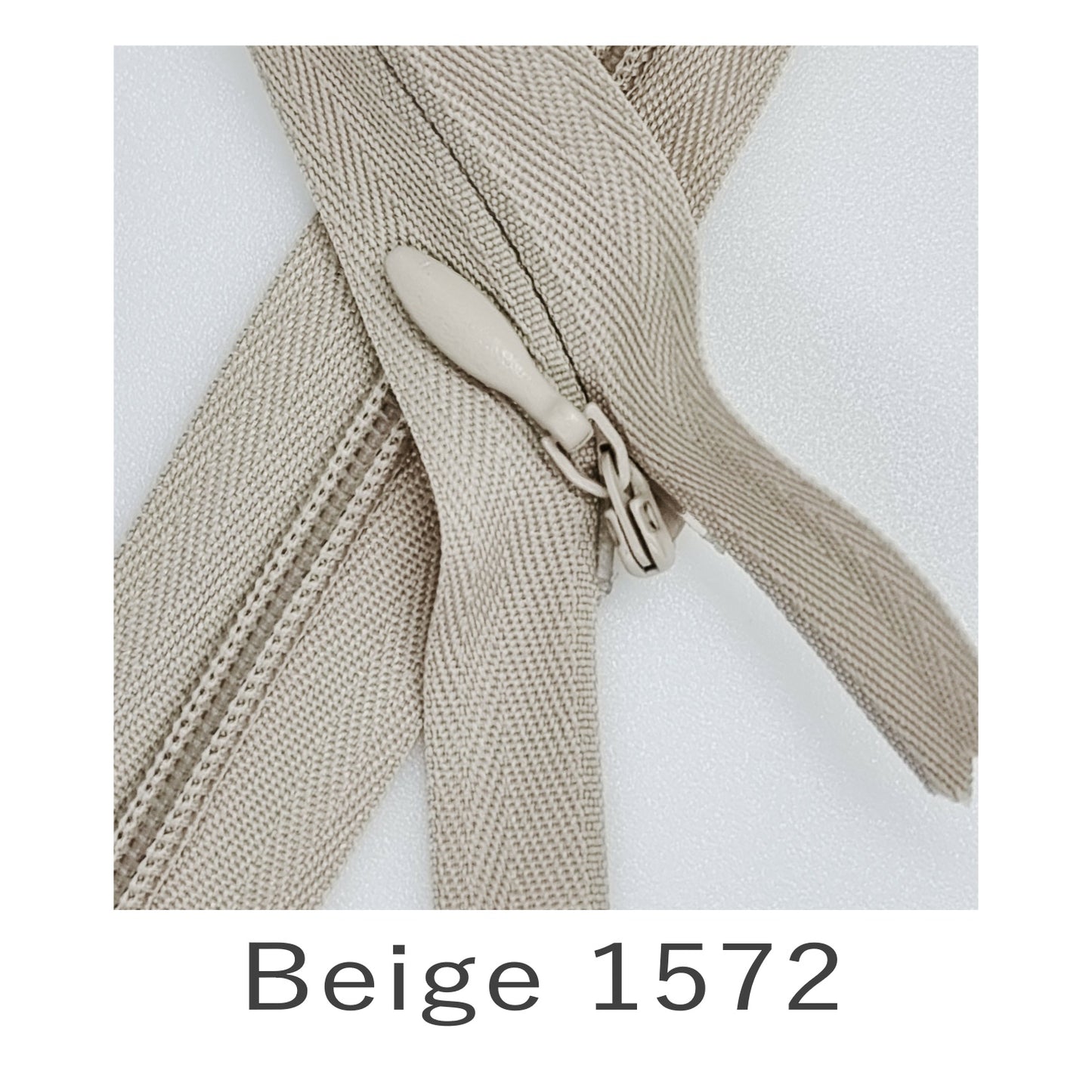 Concealed Zip Beige 1572