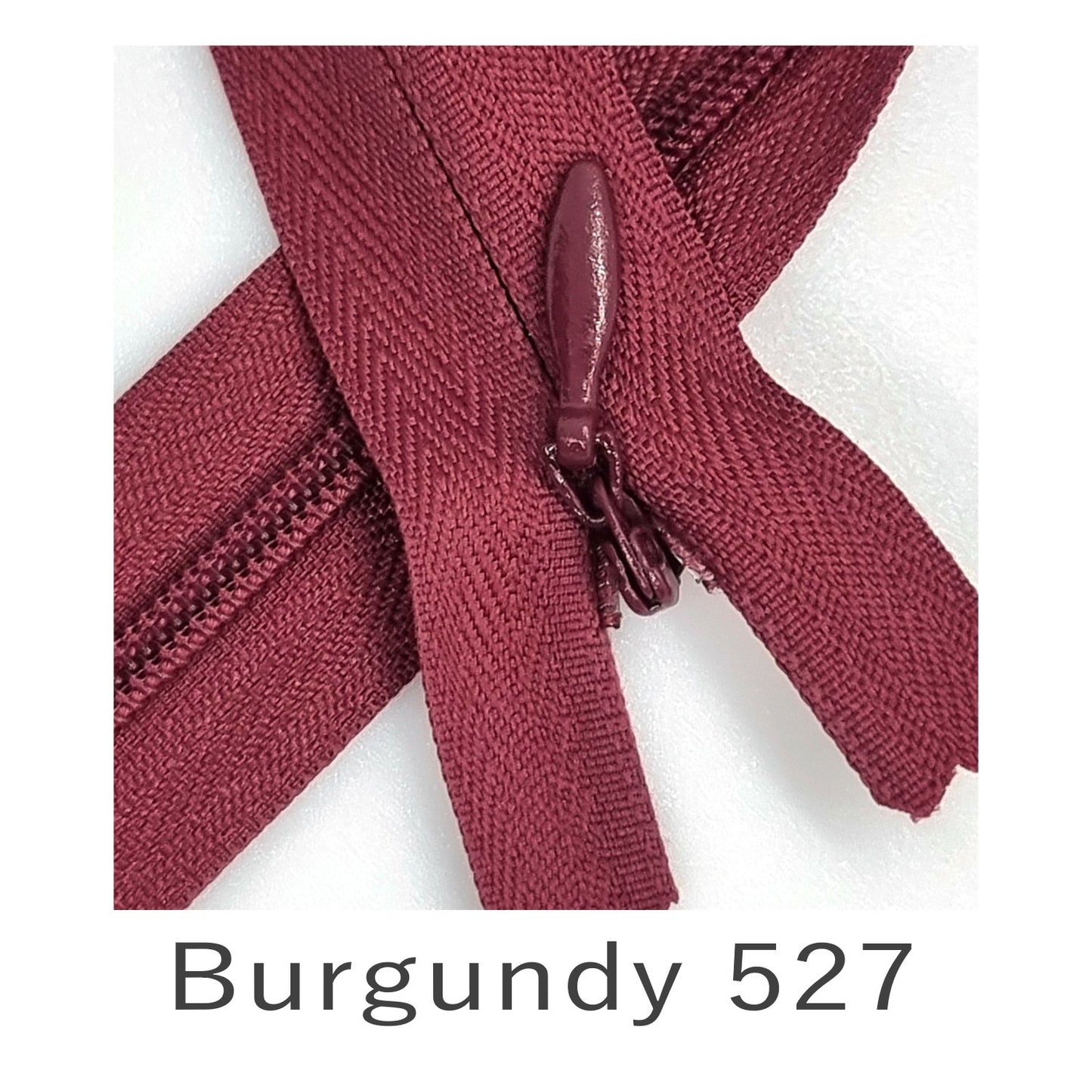 Concealed Zip Burgundy 527
