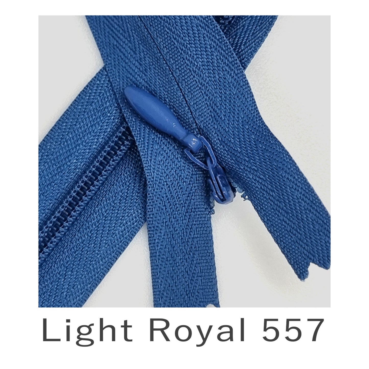Concealed Zip Light Royal 557