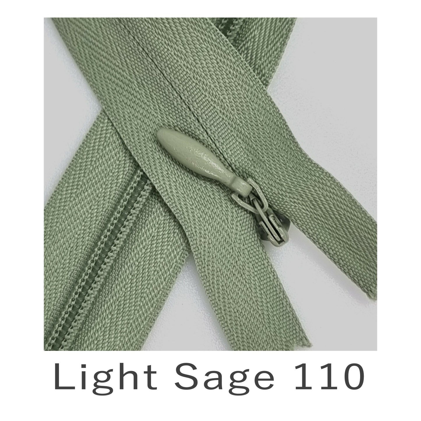 Concealed Zip Light Sage 110