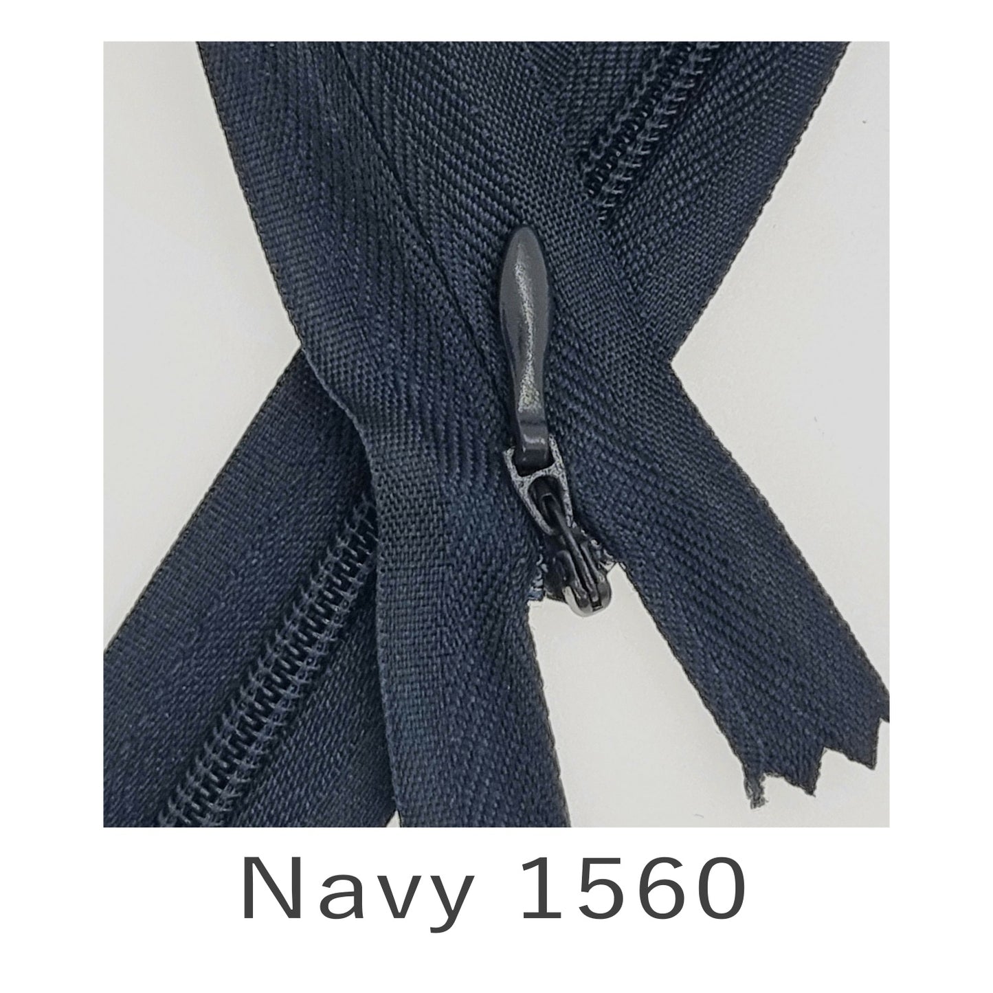 Concealed Zip Navy 1560