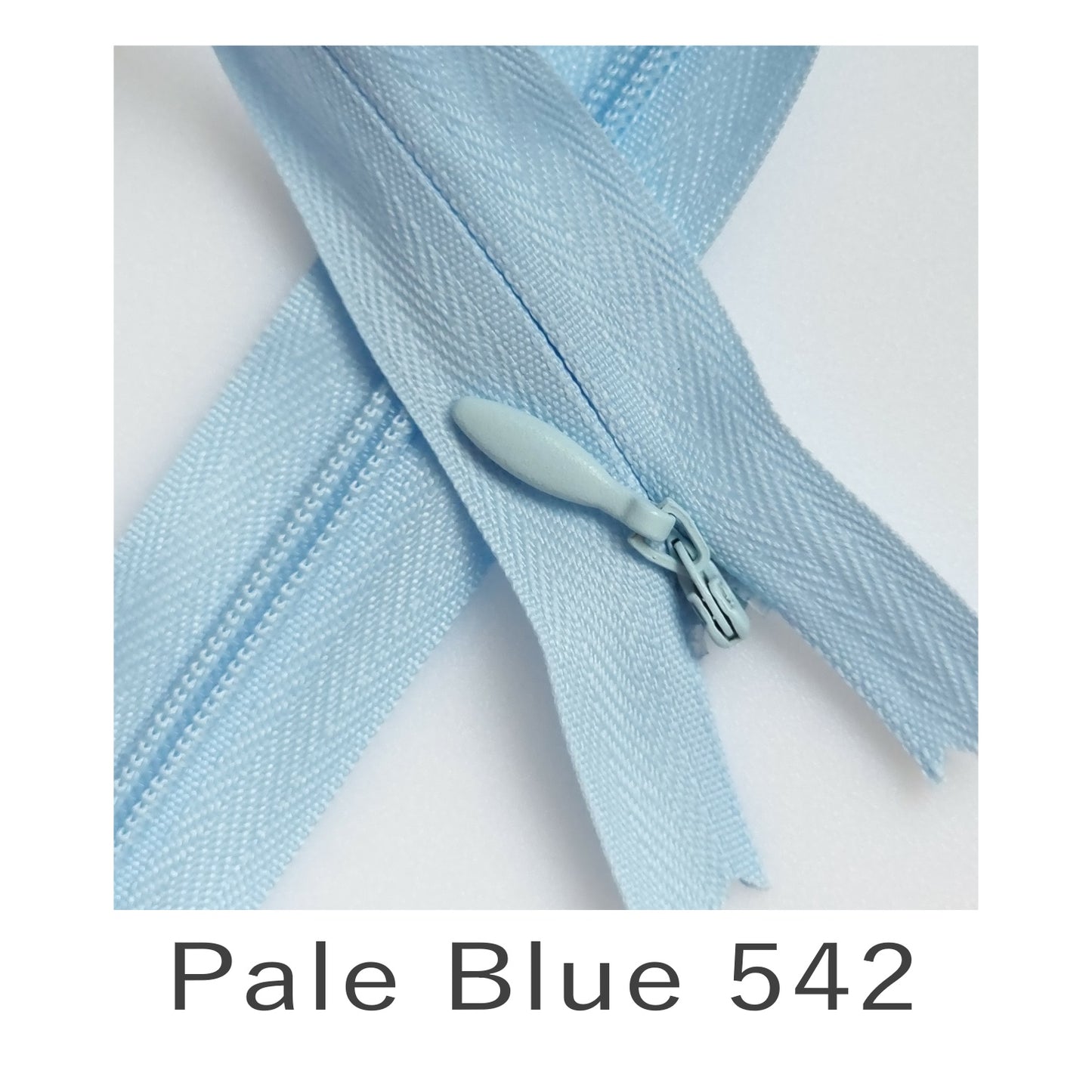 Concealed Zip Pale Blue 542