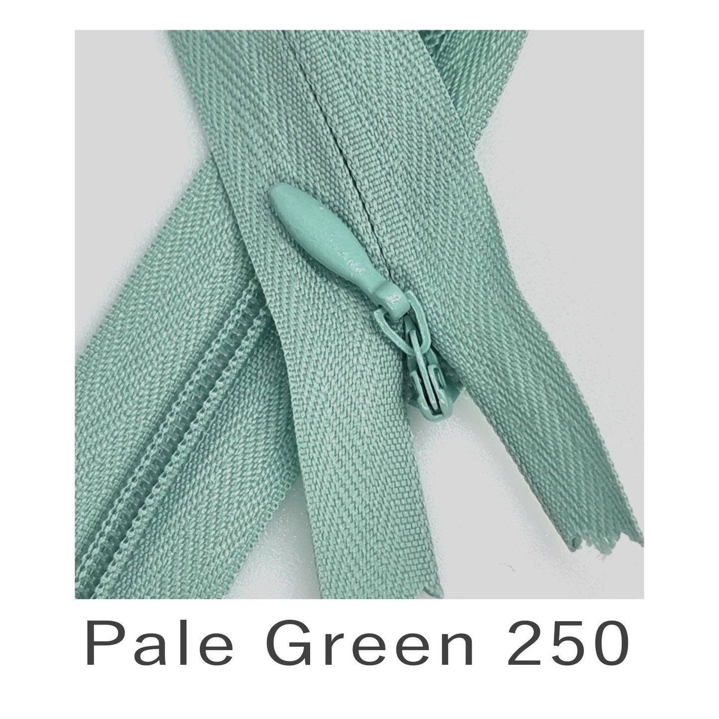 Concealed Zip Pale Green 250