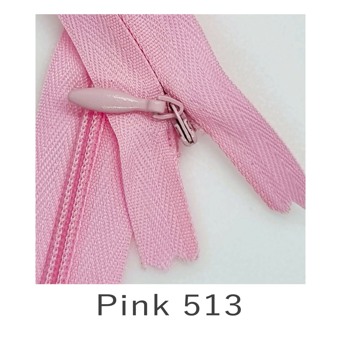 Concealed Zip Pink 513
