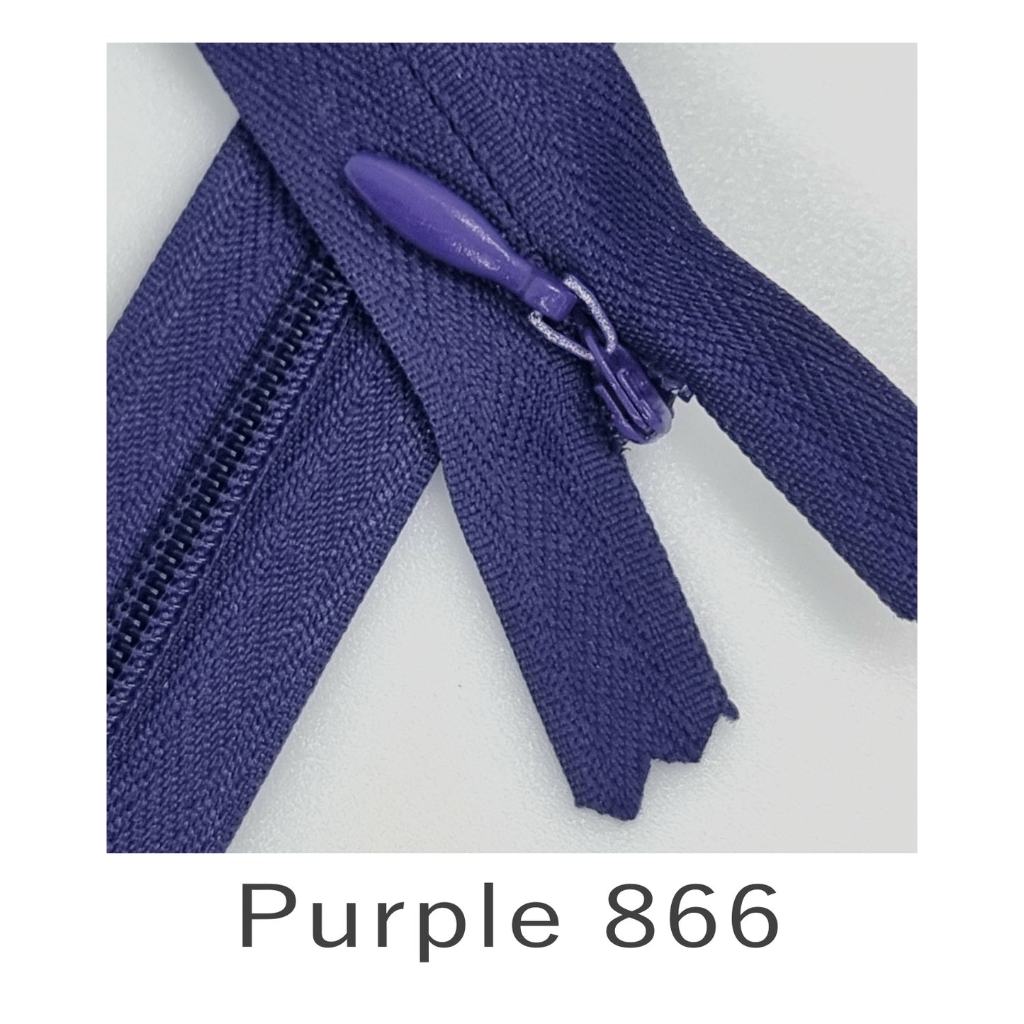 Concealed Zip Purple 866