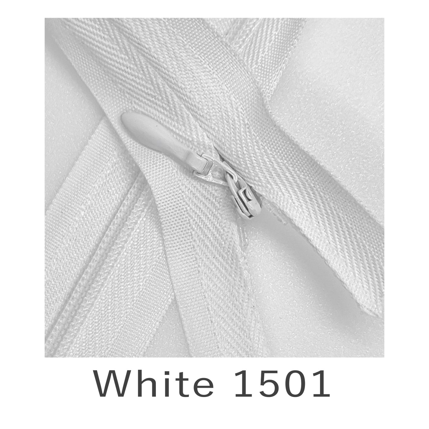 Concealed Zip White 1501