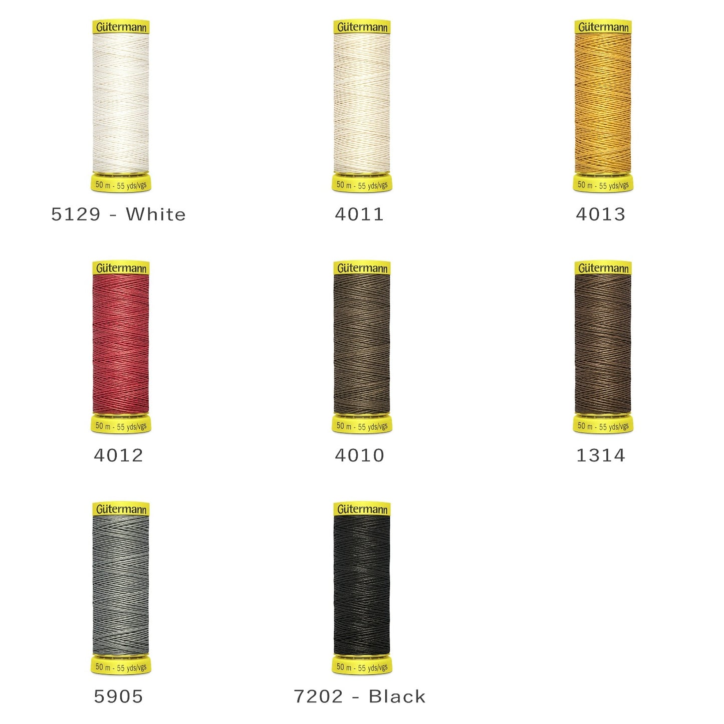 Gutermann Linen Thread 50m Shade Card