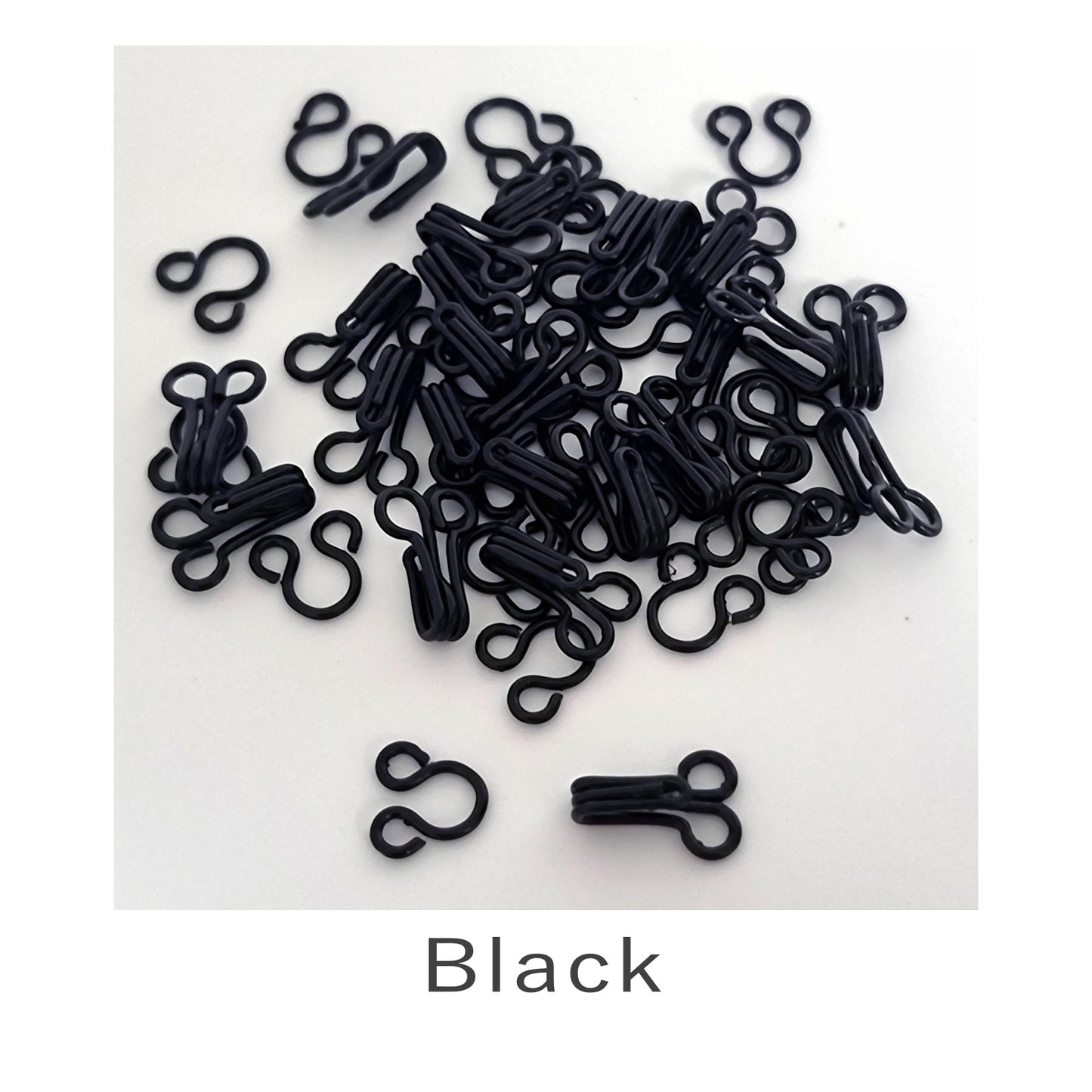 Hook and Eye Fasteners Black