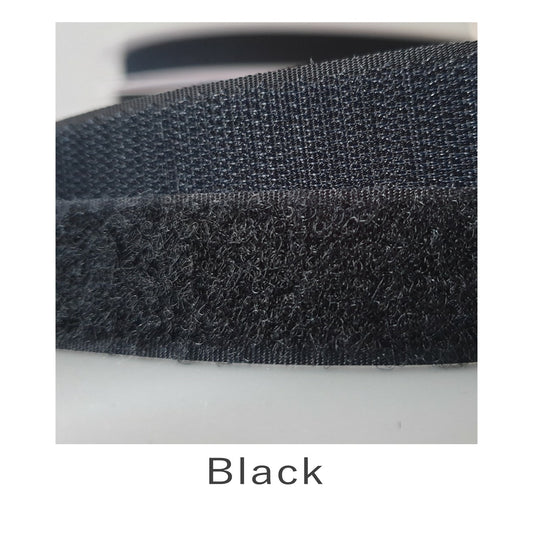 Hook and Loop Tape Sew In Black