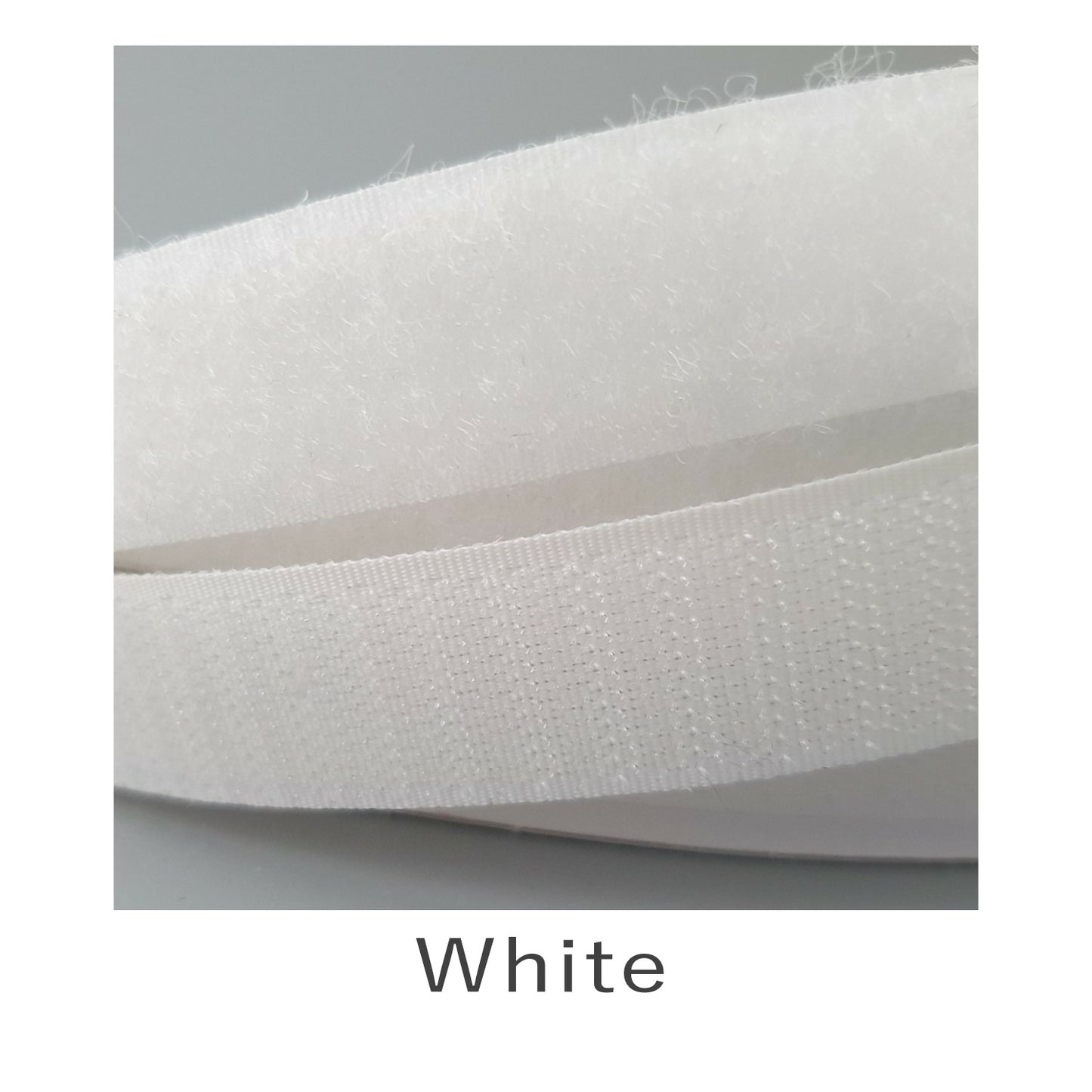 Hook and Loop Tape Sew In White