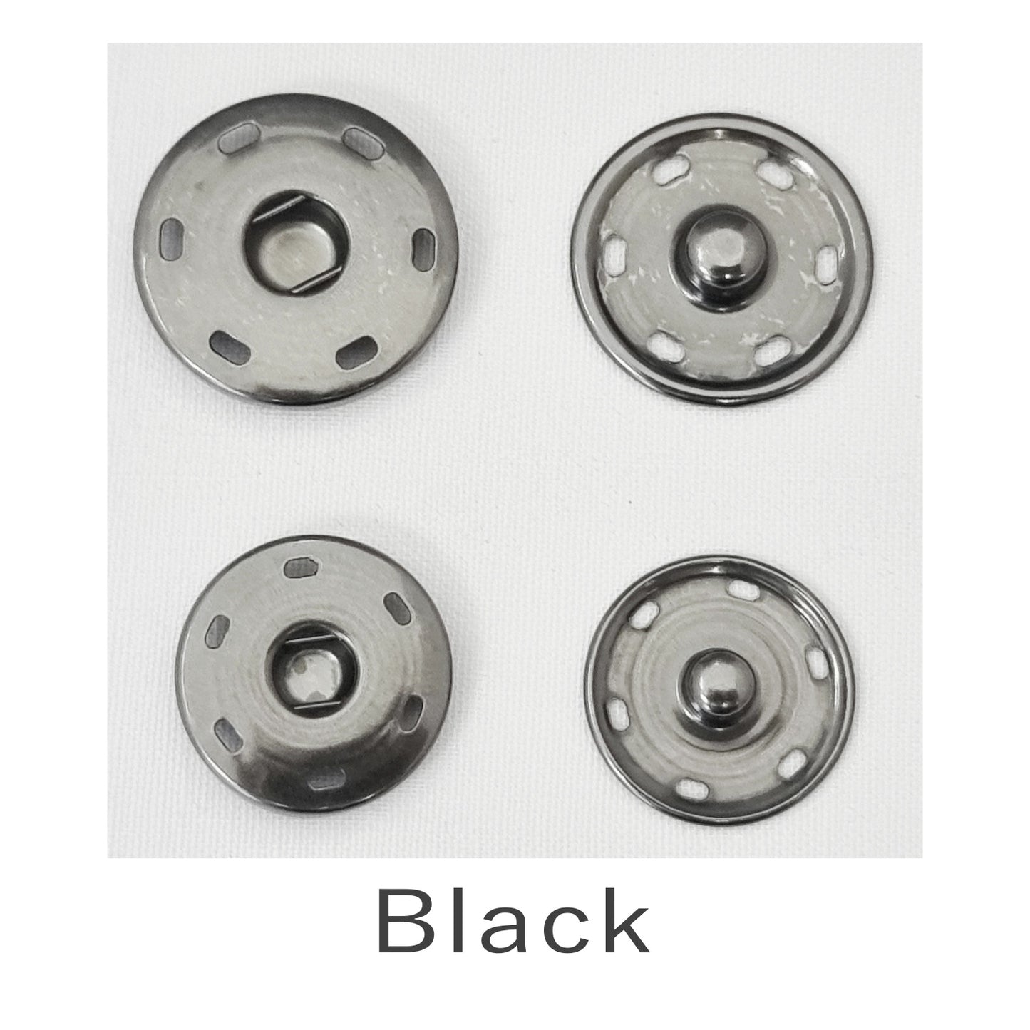 Large Metal Snap Fastener Sew On 25mm, 30mm Black