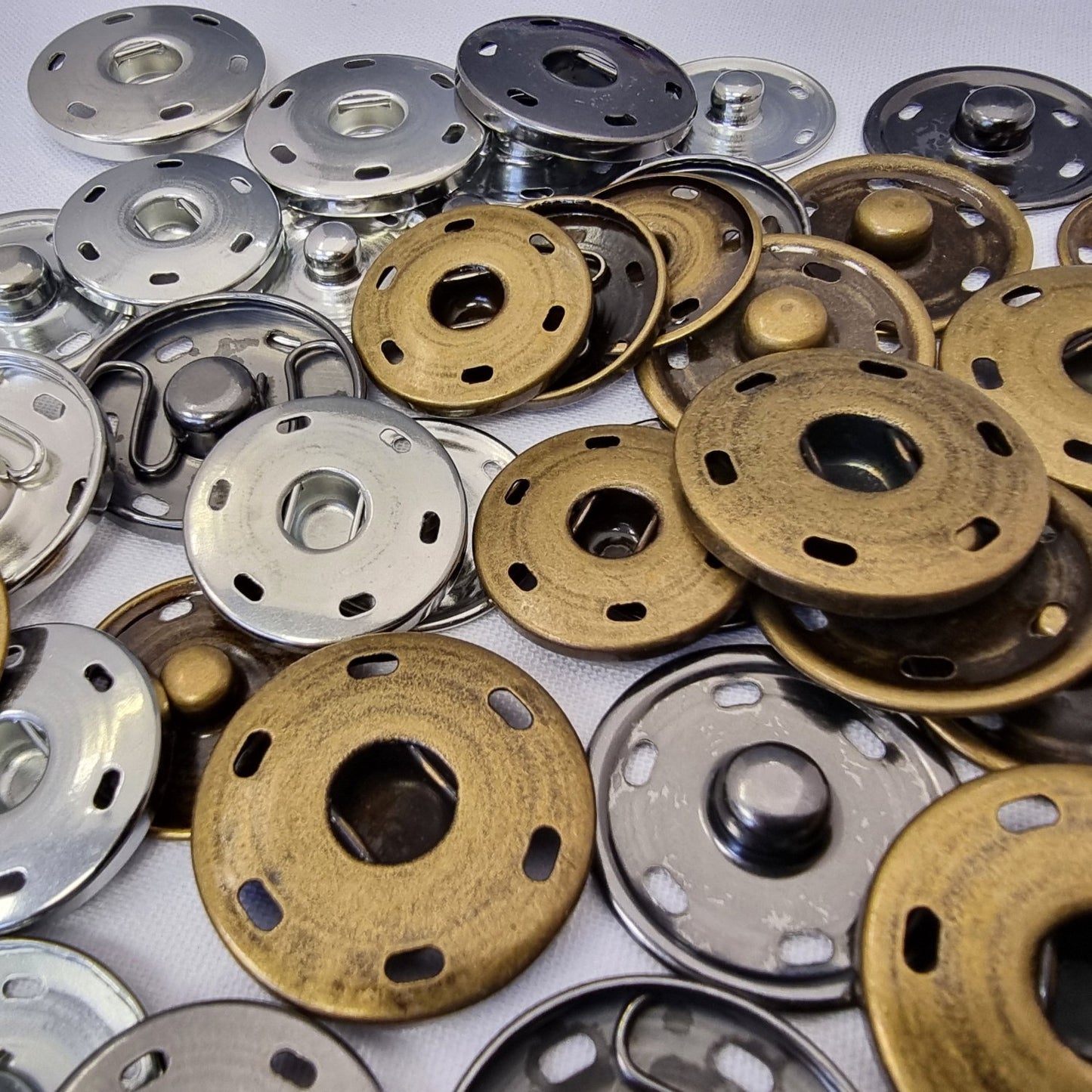 Large Metal Snap Fastener Sew On 25mm, 30mm