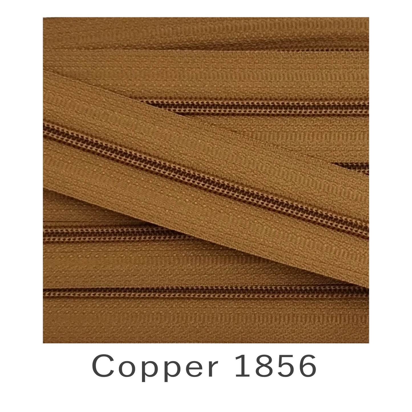 No.3 Continuous Zip Tape Copper 1856