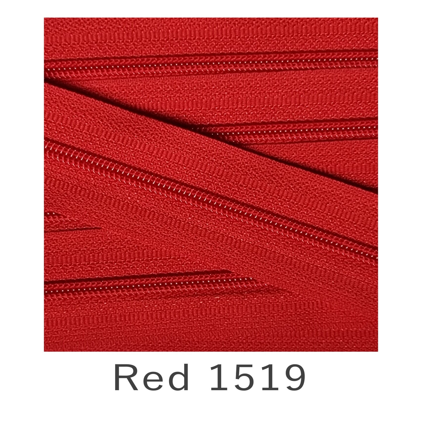 No.3 Continuous Zip Tape Red 1519