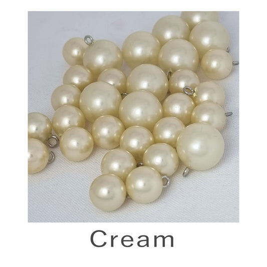 Pearl Ball Button Cream