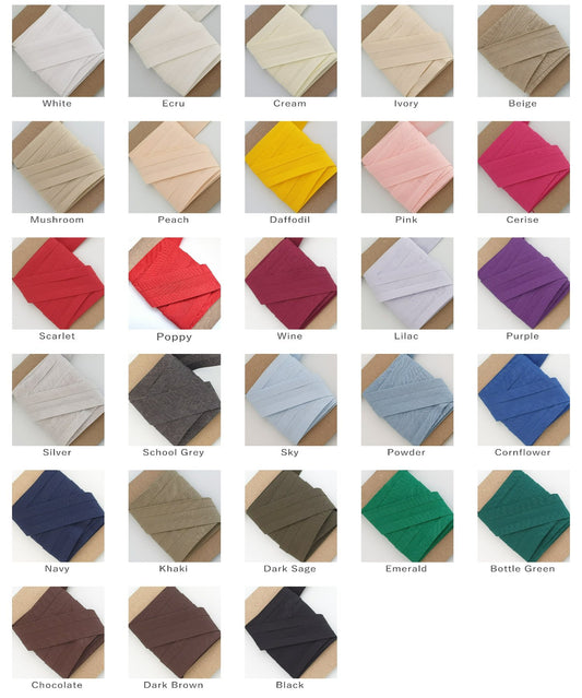 Polyester Cotton Bias Binding Shade Card