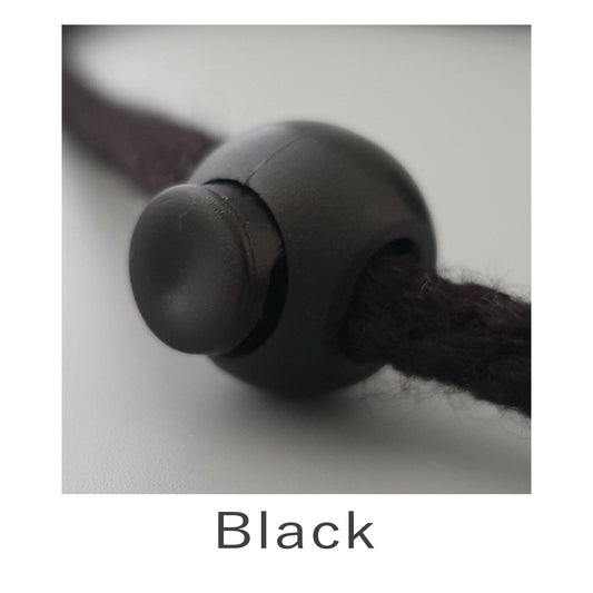 Round Cord Lock Black