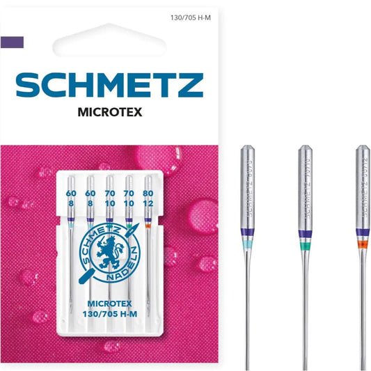 Schmetz Microtex Sewing Machine Needles Assorted Size 60-80