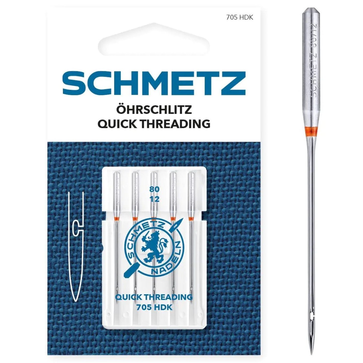 Schmetz Quick Threading Sewing Machine Needles Size 80