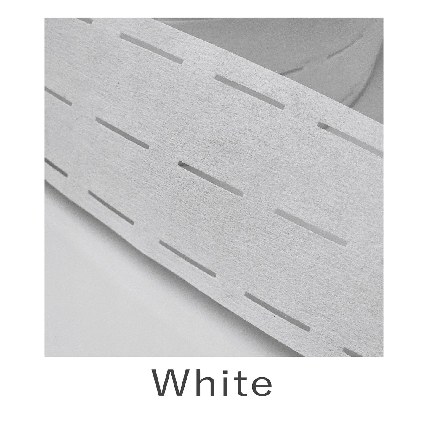 Slotted Waistband Fusible Interlining White