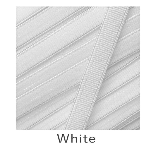 10mm Non Slip Elastic White