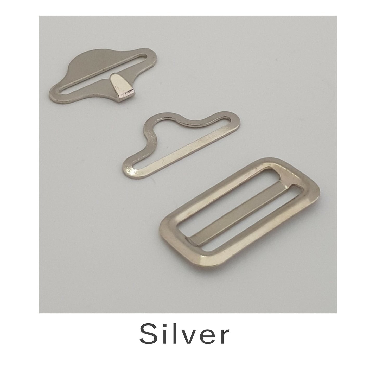 19mm Bow Tie Fastener Silver