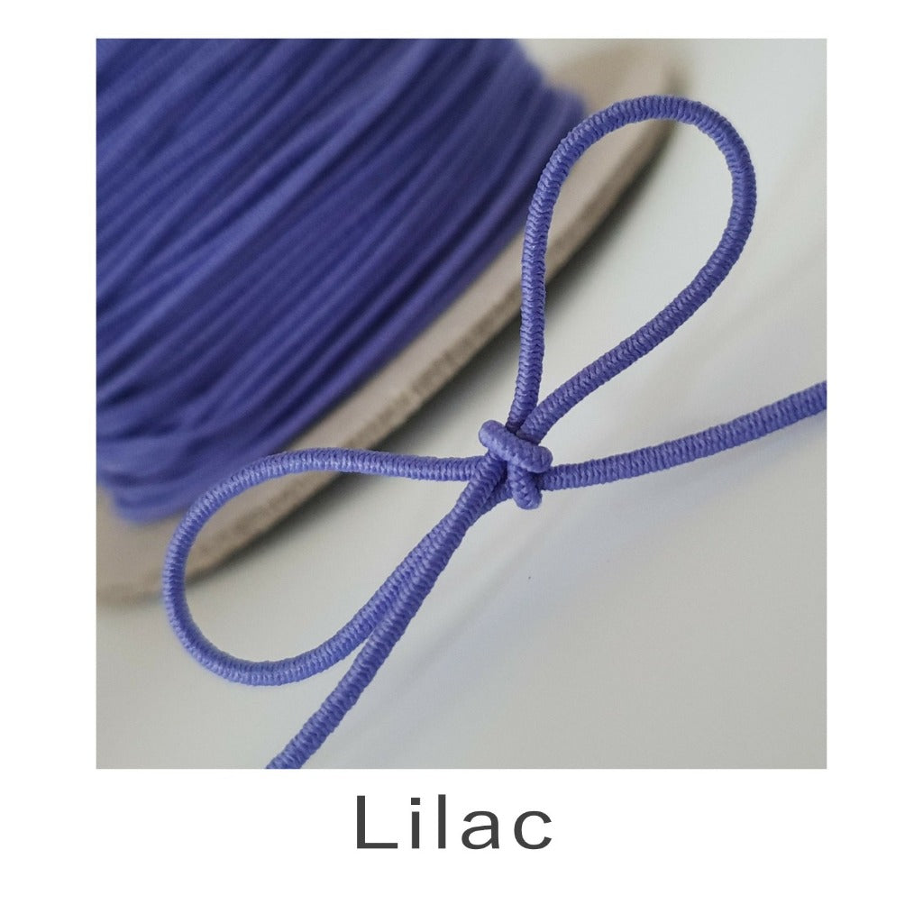 1mm Coloured Round Cord Elastic Lilac