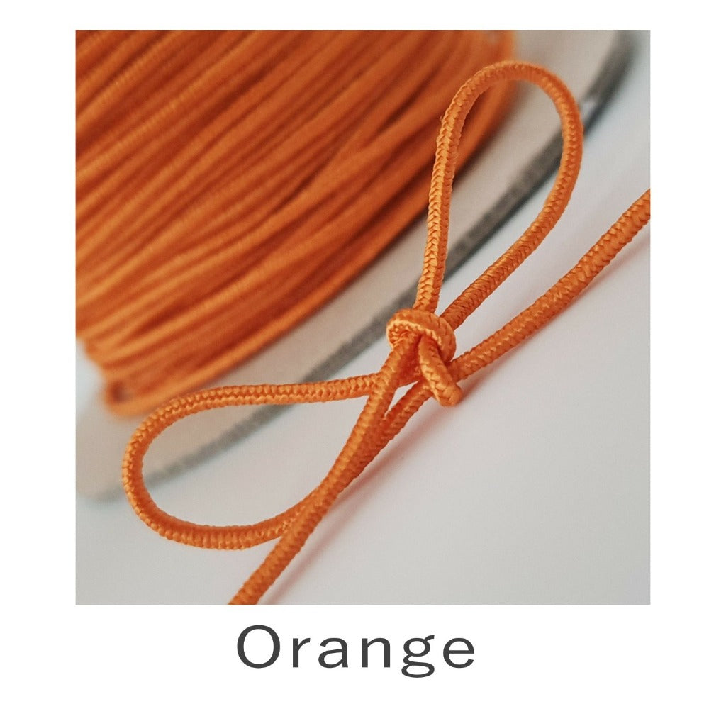 1mm Coloured Round Cord Elastic Orange