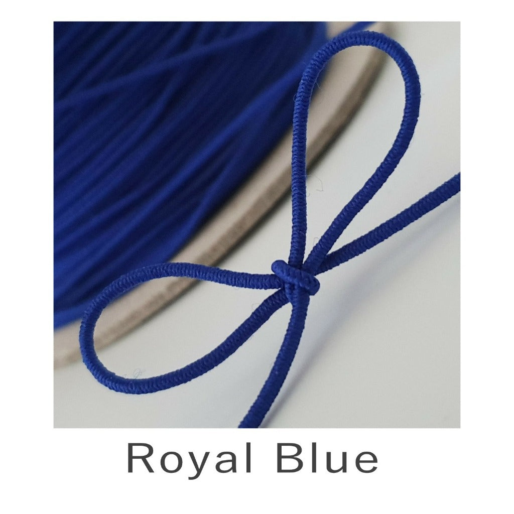 1mm Coloured Round Cord Elastic Royal Blue