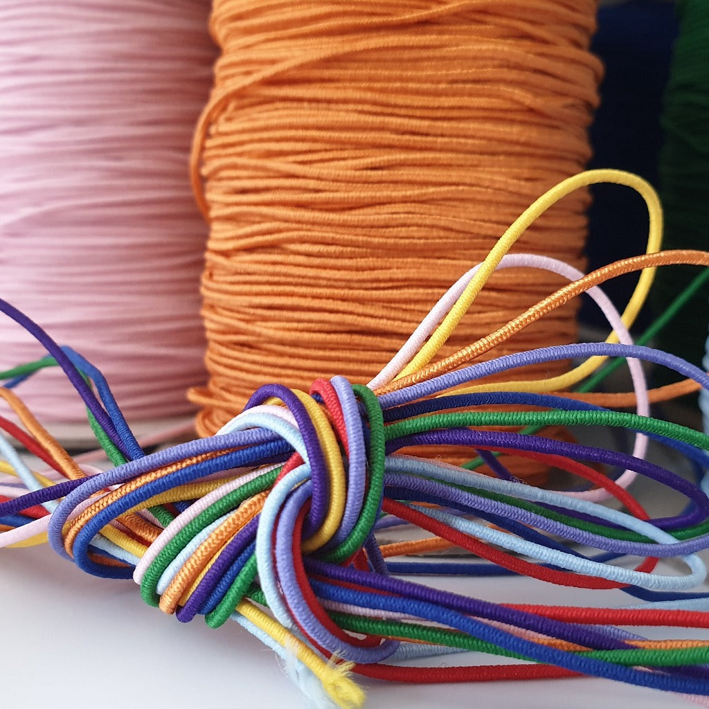 1mm Coloured Round Cord Elastic