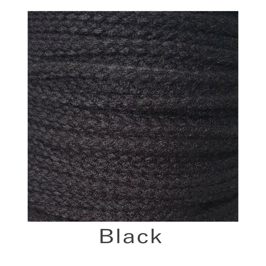 5mm Braided Drawstring Cord Black