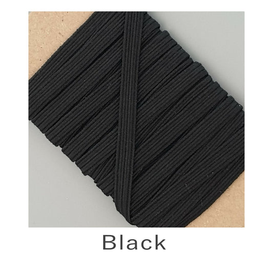 5mm Woven Elastic Black