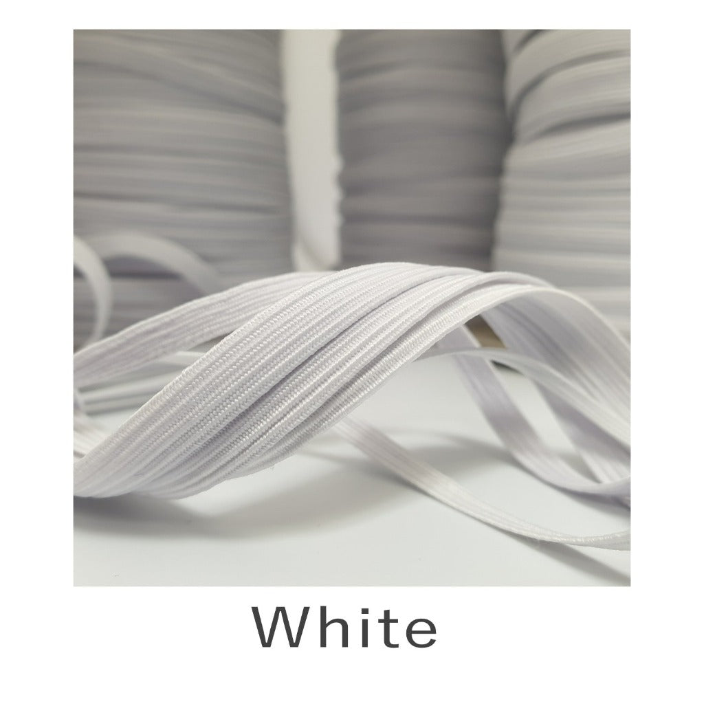 Braided Elastic - White