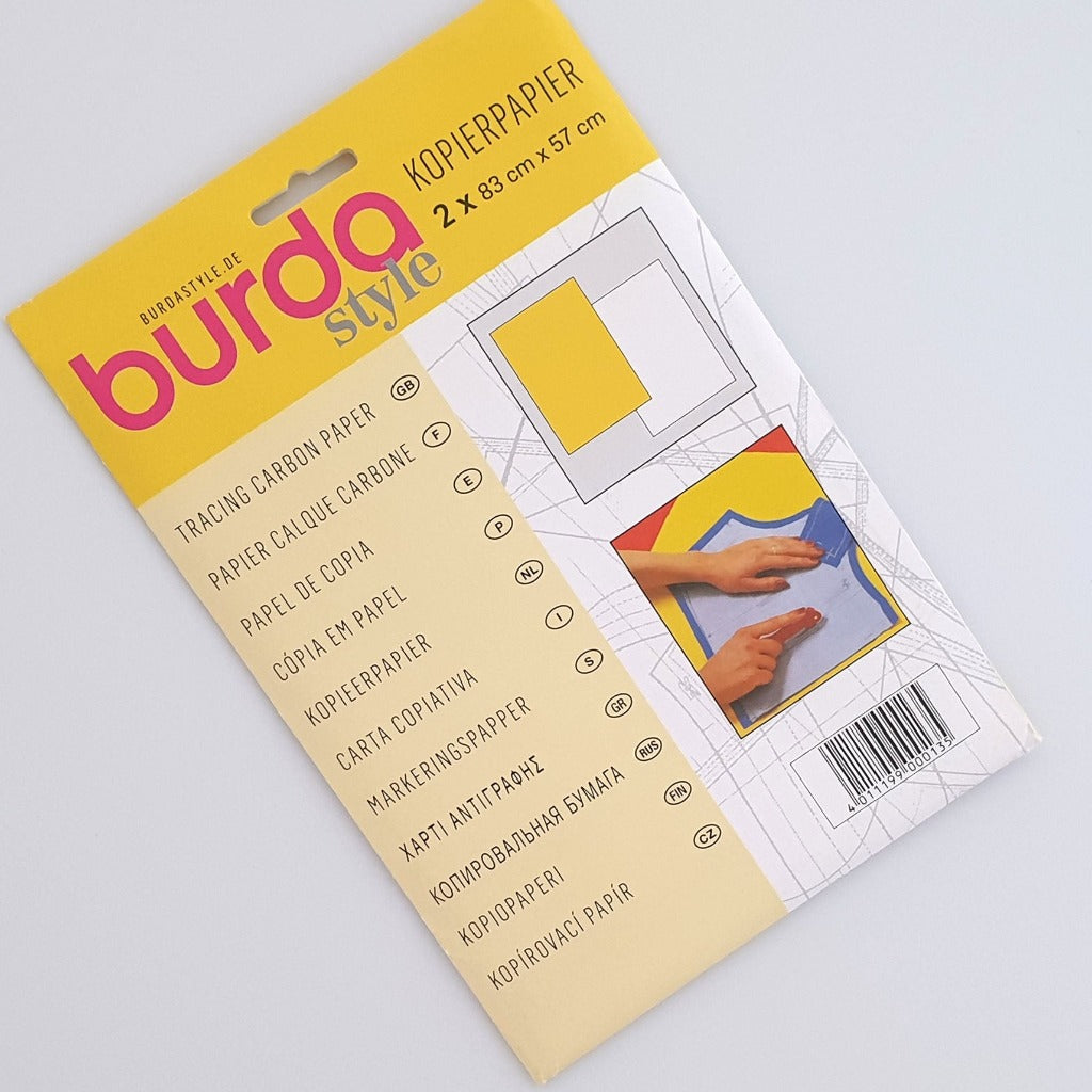Burda Tracing Carbon Paper, Yellow and White