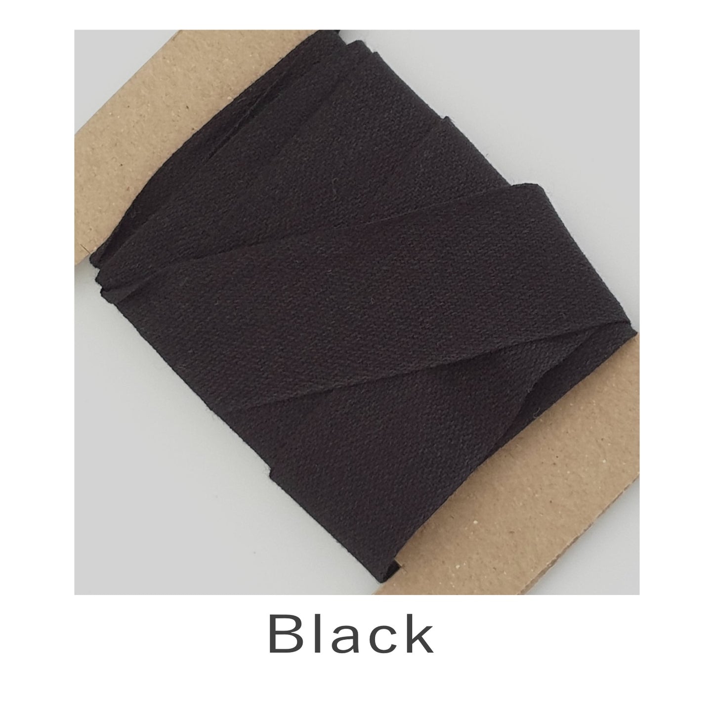 Cotton Twill Tape Black