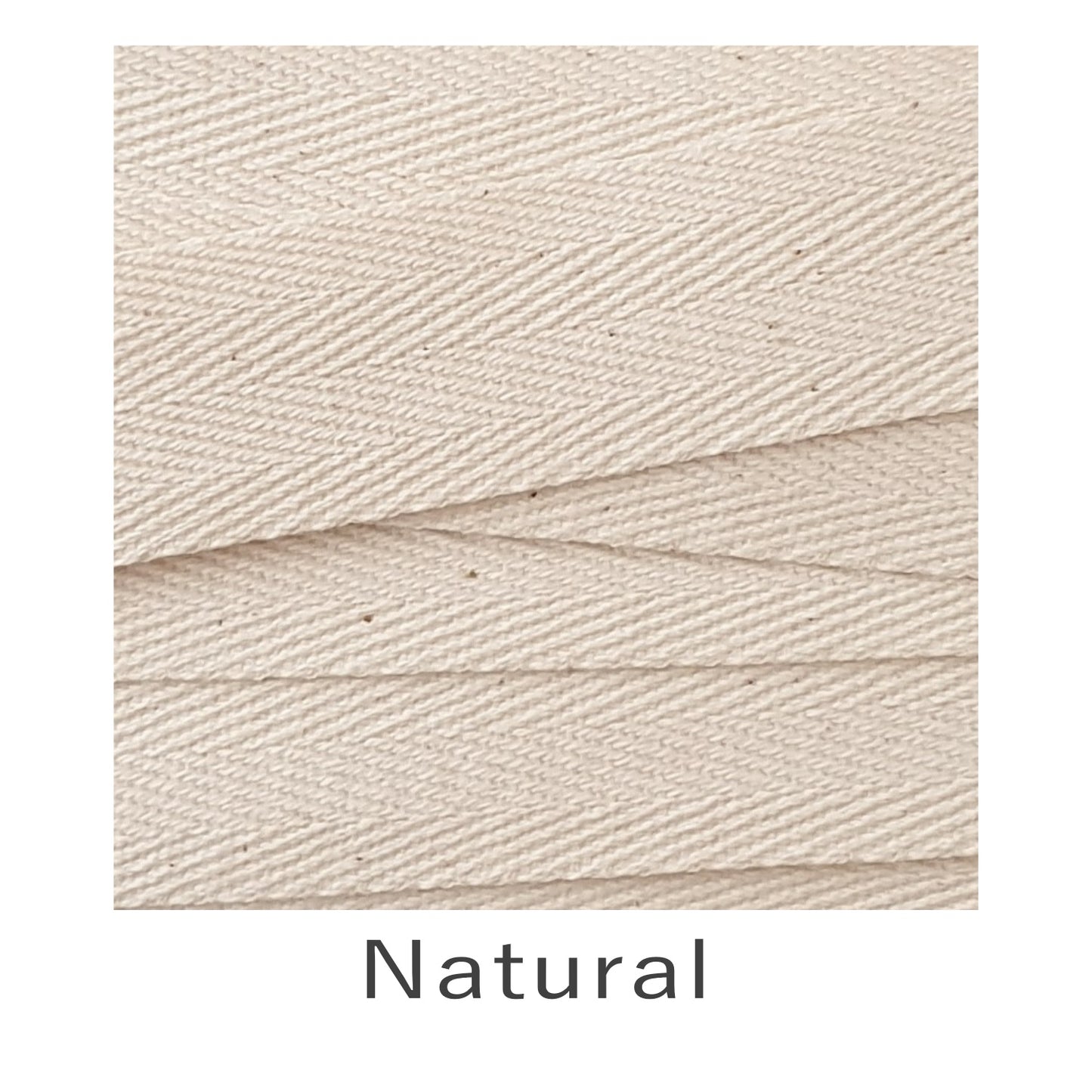 Cotton Webbing Herringbone Natural