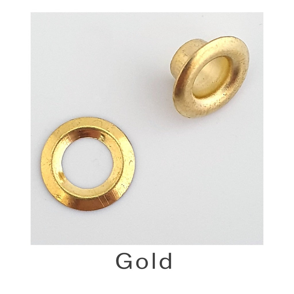 Eyelets with Washers Gold